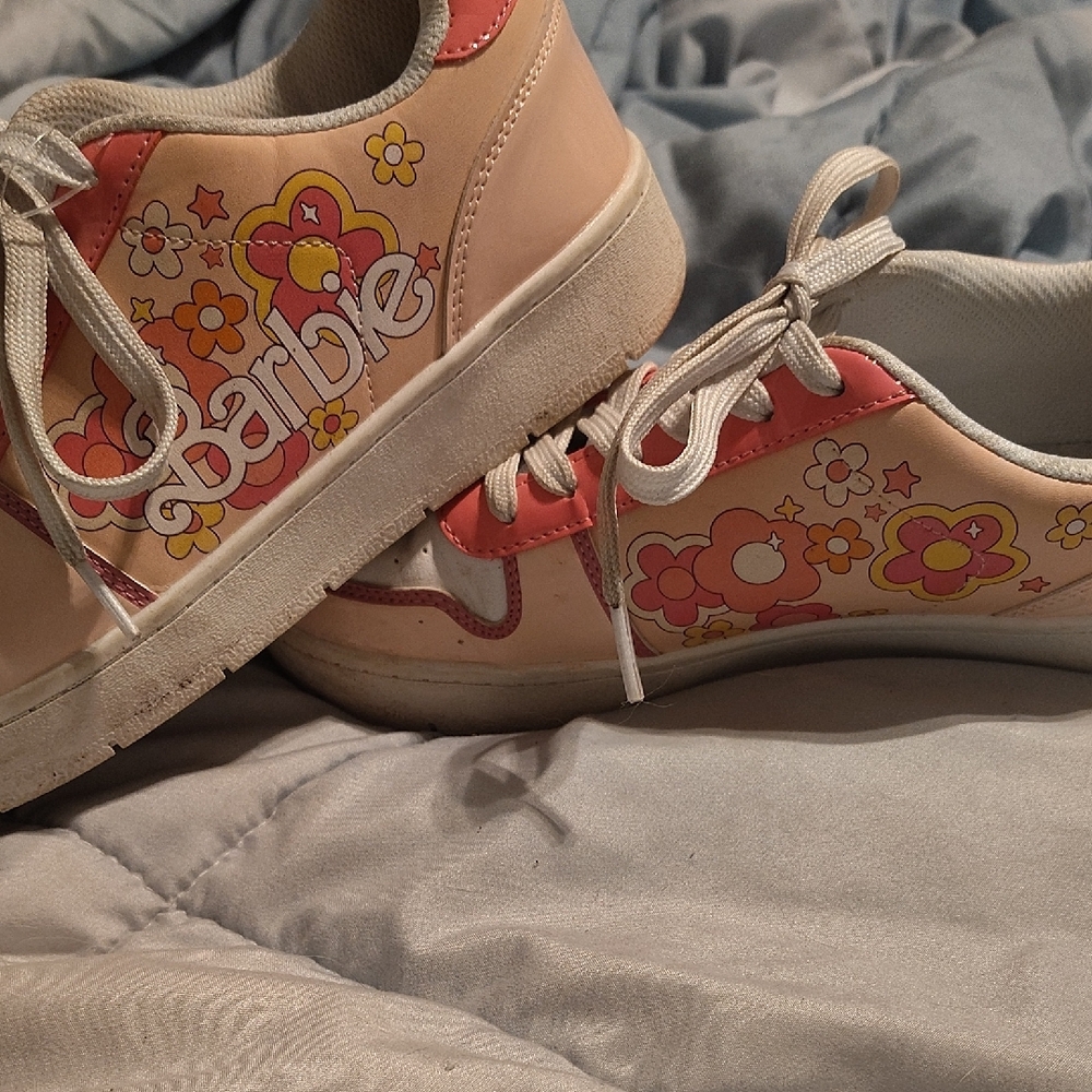 Barbie Pink and White Retro Sneakers